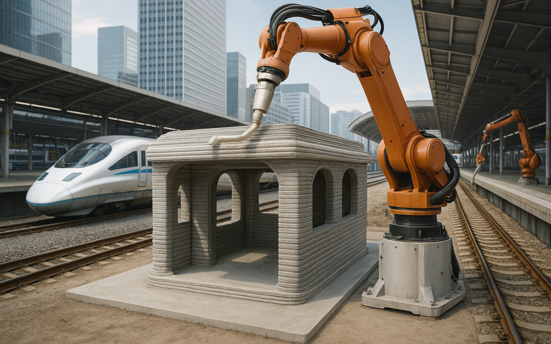 Japan baut 3D-gedruckte Zugstation in nur sechs Stunden: Effizienz, KI und ERP im Bauwesen